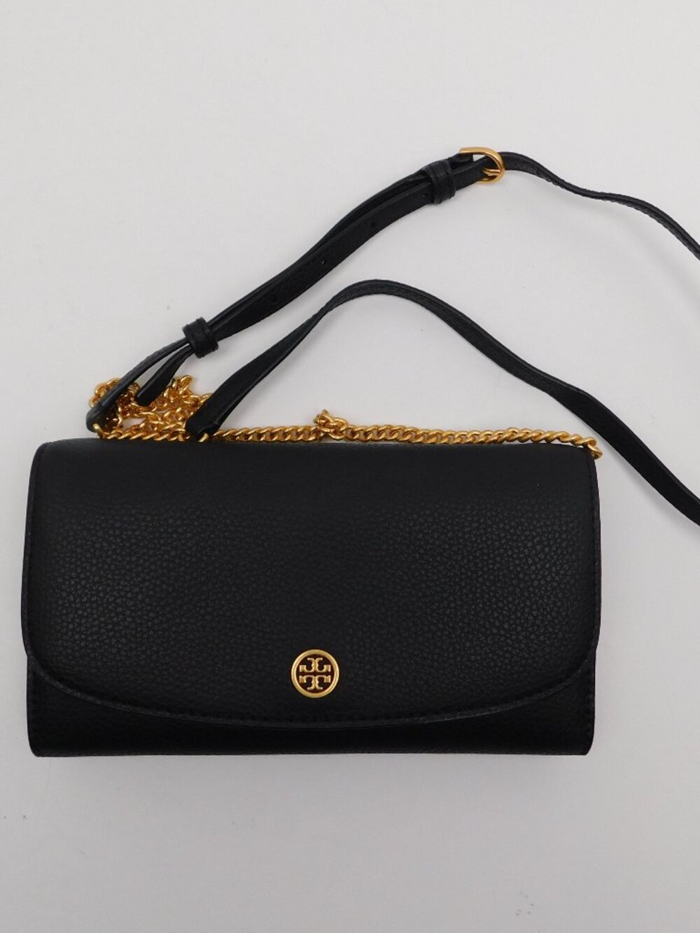 Tory Burch Robinson Pebble Leather Crossbody Clutch Handbag (42926)